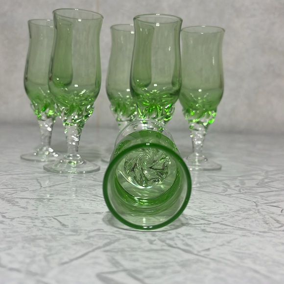 Set of 6 Handblown glass cordial aperitif glasses mcm - Picture 9 of 12